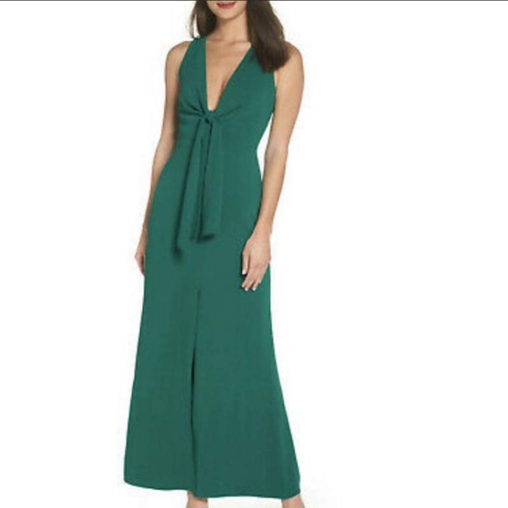Harlyn Plunging Neck Tie Dress